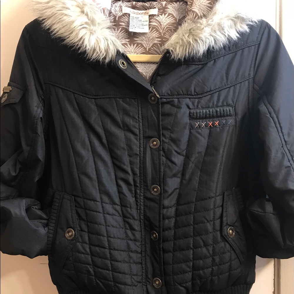 Black Hooded Billabong jacket